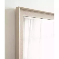 Neutral Linen Beveled Wall Mirror