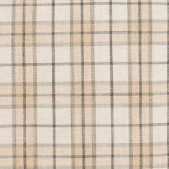 Neutral Plaid Slipper Accent Chair