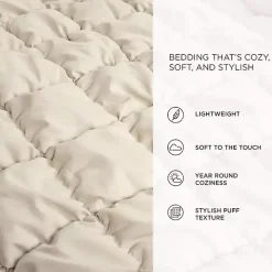 Neutral Puff 3-pc. Full/Queen Comforter Set