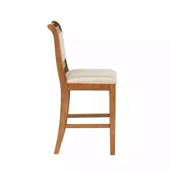 Neutral Stripes Upholstered Emmy Counter Stool