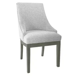 Neutral Upholstered Barrel Dining Chair