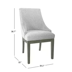Neutral Upholstered Barrel Dining Chair