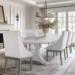 Neutral Upholstered Barrel Dining Chair