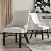 Neutral Wingback Dining Chairs, Set of 2