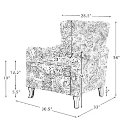 Nicola Beige Linen Upholstered Armchair