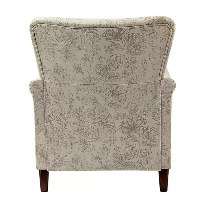 Nicola Beige Linen Upholstered Armchair
