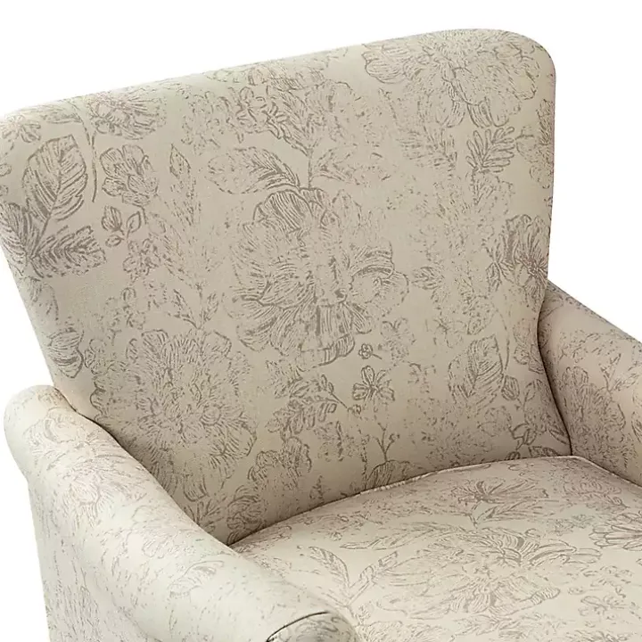 Nicola Beige Linen Upholstered Armchair