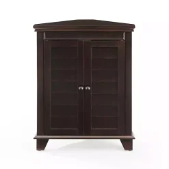 Nikki Dark Brown Wooden Corner Cabinet
