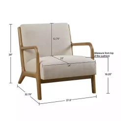 Nolan Cream Lounge Accent Chair