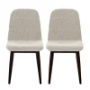 Oatmeal Linen Dining Chairs, Set of 2