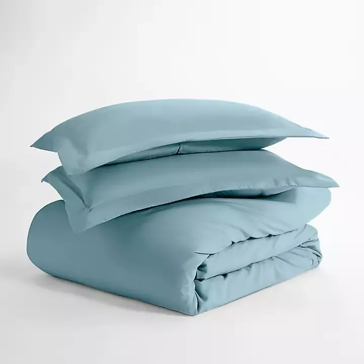Ocean Blue Solid 3-pc. King Duvet Cover Set