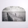 Ocean Dock Arched Canvas Art Print
