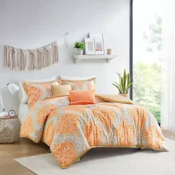 Orange Damask 5-pc. California King Comforter Set