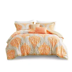 Orange Damask 5-pc. Full/Queen Comforter Set
