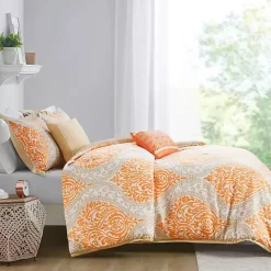 Orange Damask 4-pc. Twin/Twin XL Comforter Set