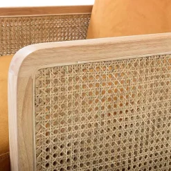 Orange Rattan Accent Chair