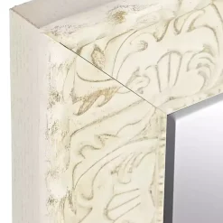 Ornate Distressed Cream Leaner Mirror