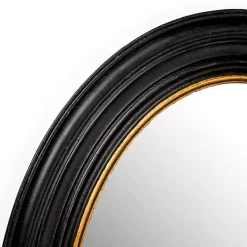 Oval Bodiford Black and Gold Wall Mirror