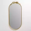 Oval Gold Bow Metal Wall Mirror