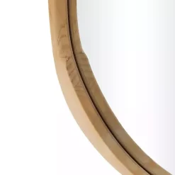 Oval Natural Wood Wall Mirror