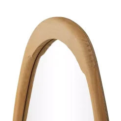 Oval Natural Wood Wall Mirror