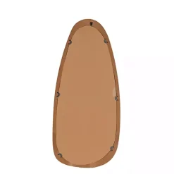 Oval Natural Wood Wall Mirror