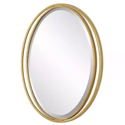 Oval Rhodes Gold Wall Mirror