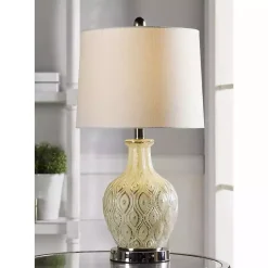 Painted Mercury Glass Table Lamp