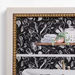 Paisley Bathroom Tub Framed Art Print