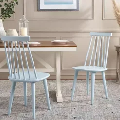 Pale Blue Burris Dining Chairs, Set of 2