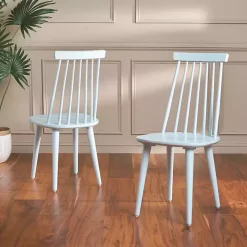 Pale Blue Burris Dining Chairs, Set of 2