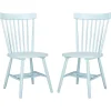 Pale Blue Parker Spindle Dining Chairs, Set of 2