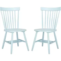 Pale Blue Parker Spindle Dining Chairs, Set of 2