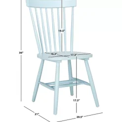 Pale Blue Parker Spindle Dining Chairs, Set of 2