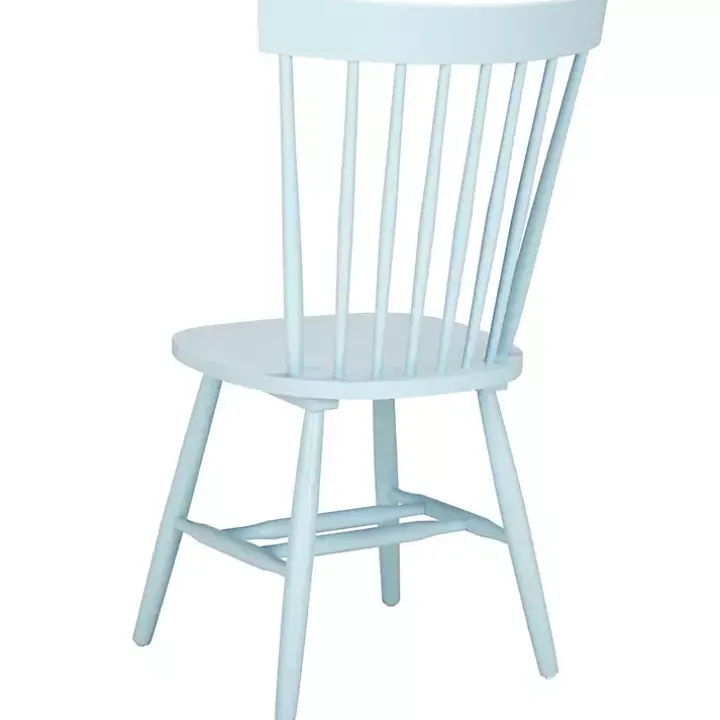 Pale Blue Parker Spindle Dining Chairs, Set of 2