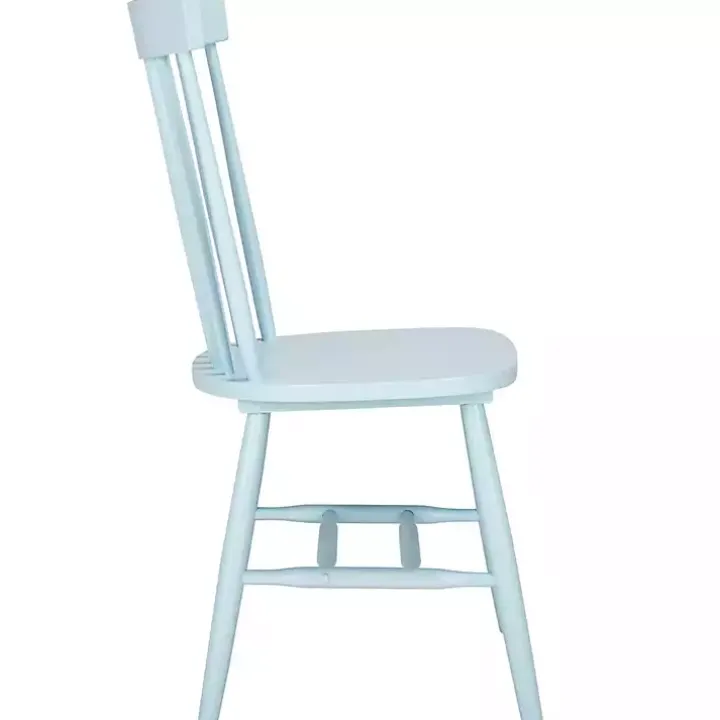 Pale Blue Parker Spindle Dining Chairs, Set of 2