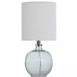 Pale Blue Tinted Glass Jug Table Lamp