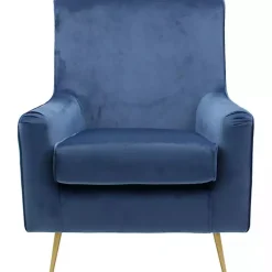 Parisian Blue Velvet Lana Accent Chair