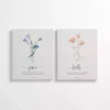Peace and Faith Floral Canvas Art Prints, Set of 2