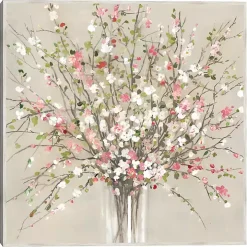 Peach Blossom Framed Canvas Art Print