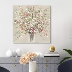 Peach Blossom Framed Canvas Art Print