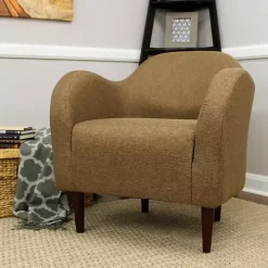 Pecan Julian Upholstered Accent Chair