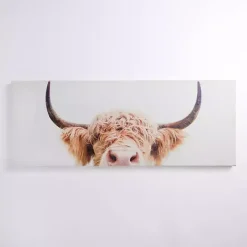 Peek-A-Boo Cow Canvas Art Print
