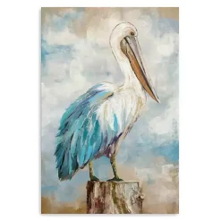 Pelican Perch Canvas Art Print, 24x36 in.