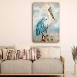 Pelican Perch Canvas Art Print, 32x48 in.