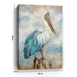 Pelican Perch Canvas Art Print, 24x36 in.