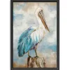Pelican Perch Framed Canvas Art Print, 32x48 in.