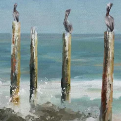 Perched By The Sea Canvas Art Print