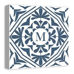 Personalized Blue Tile Monogram Wall Plaque