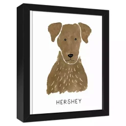 Personalized Chocolate Labrador Canvas Wall Plaque